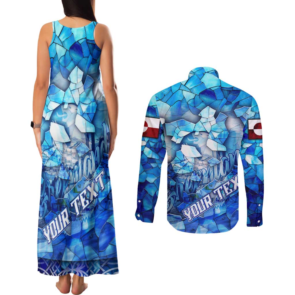 Greenland Hometown Couples Matching Tank Maxi Dress and Long Sleeve Button Shirt Land of Ice Land of Wonder Land of Heart