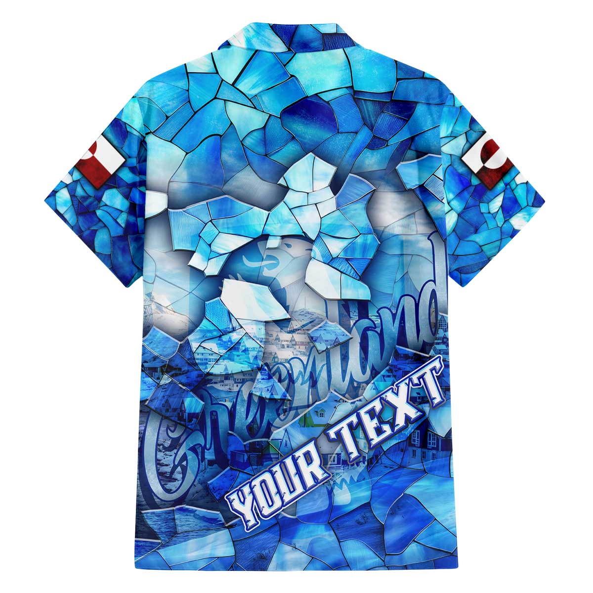 Greenland Hometown Family Matching Off The Shoulder Long Sleeve Dress and Hawaiian Shirt Land of Ice Land of Wonder Land of Heart