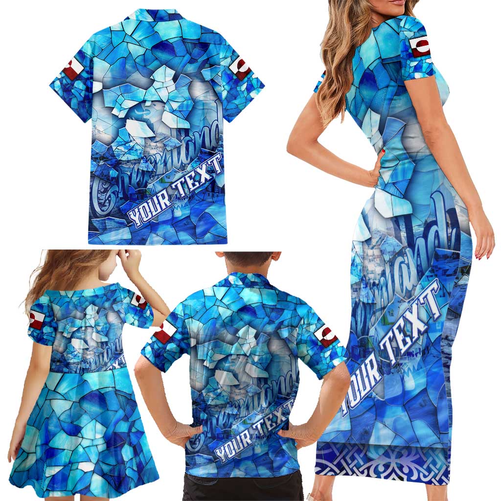Greenland Hometown Family Matching Short Sleeve Bodycon Dress and Hawaiian Shirt Land of Ice Land of Wonder Land of Heart