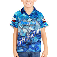 Greenland Hometown Family Matching Short Sleeve Bodycon Dress and Hawaiian Shirt Land of Ice Land of Wonder Land of Heart