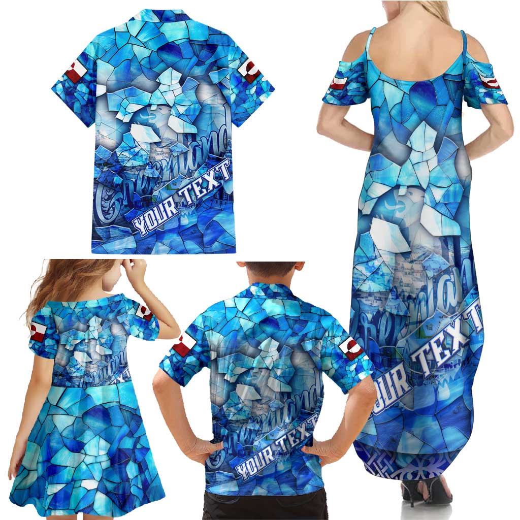 Greenland Hometown Family Matching Summer Maxi Dress and Hawaiian Shirt Land of Ice Land of Wonder Land of Heart