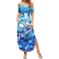Greenland Hometown Family Matching Summer Maxi Dress and Hawaiian Shirt Land of Ice Land of Wonder Land of Heart