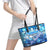 Greenland Hometown Leather Tote Bag Land of Ice Land of Wonder Land of Heart
