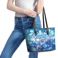Greenland Hometown Leather Tote Bag Land of Ice Land of Wonder Land of Heart