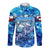 Greenland Hometown Long Sleeve Button Shirt Land of Ice Land of Wonder Land of Heart