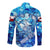 Greenland Hometown Long Sleeve Button Shirt Land of Ice Land of Wonder Land of Heart
