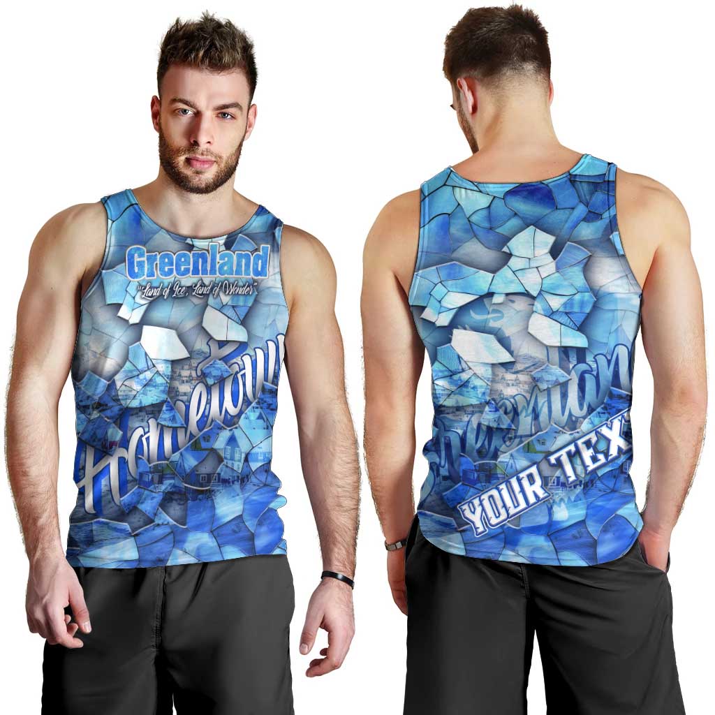 Greenland Hometown Men Tank Top Land of Ice Land of Wonder Land of Heart