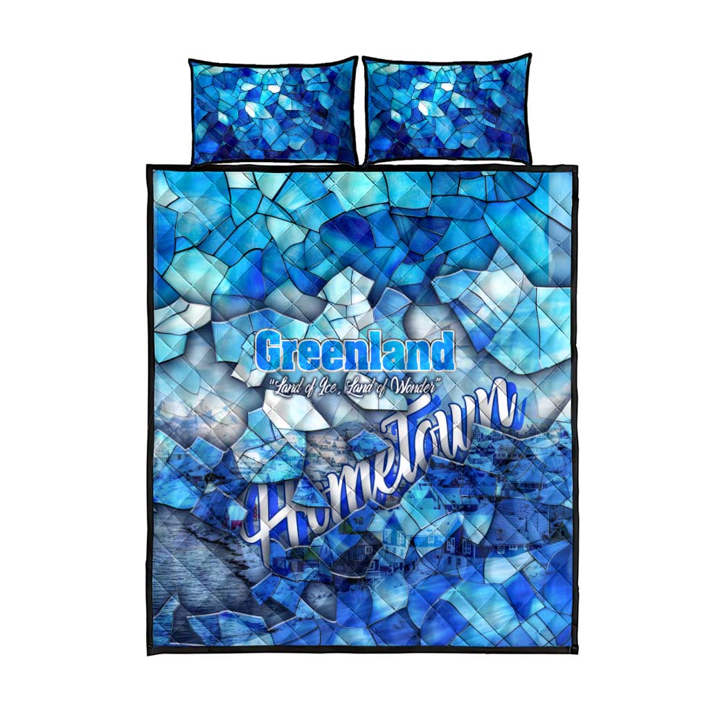 Greenland Hometown Quilt Bed Set Land of Ice Land of Wonder Land of Heart
