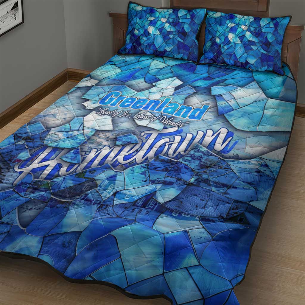 Greenland Hometown Quilt Bed Set Land of Ice Land of Wonder Land of Heart