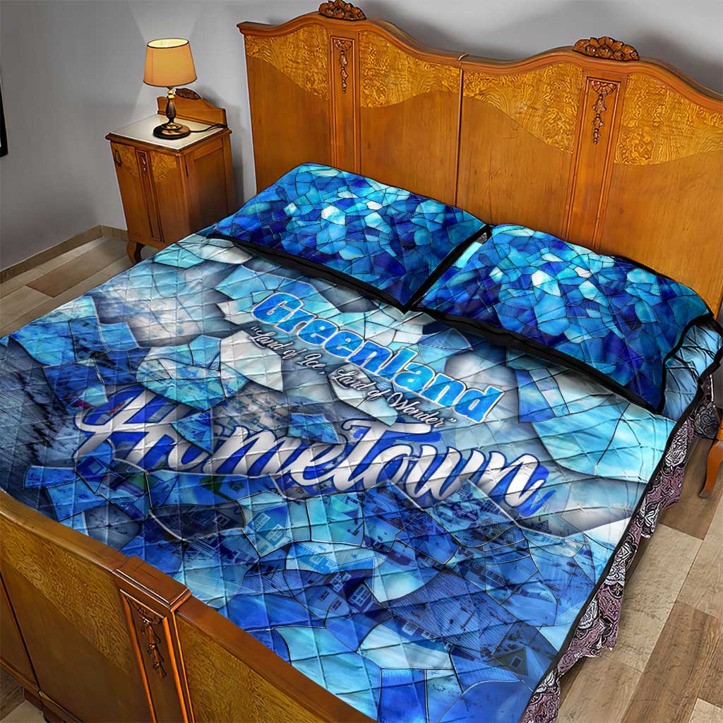 Greenland Hometown Quilt Bed Set Land of Ice Land of Wonder Land of Heart