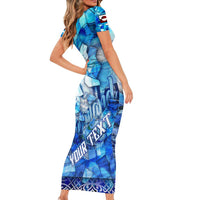 Greenland Hometown Short Sleeve Bodycon Dress Land of Ice Land of Wonder Land of Heart