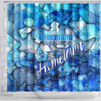 Greenland Hometown Shower Curtain Land of Ice Land of Wonder Land of Heart