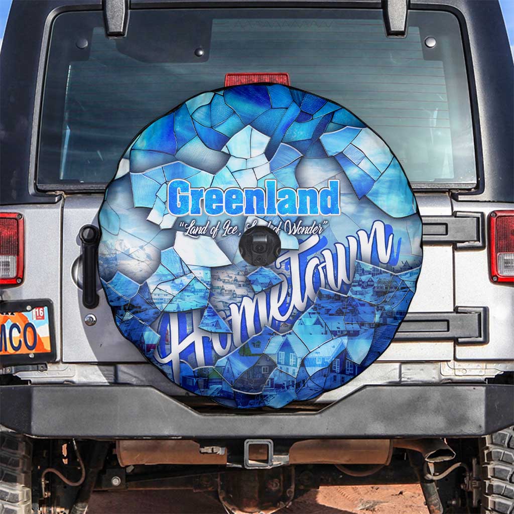 Greenland Hometown Spare Tire Cover Land of Ice Land of Wonder Land of Heart