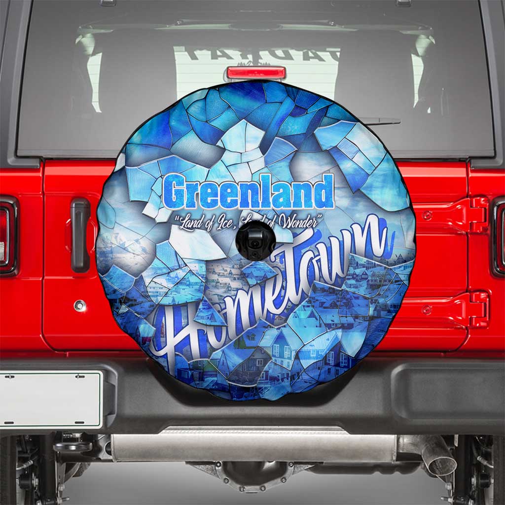 Greenland Hometown Spare Tire Cover Land of Ice Land of Wonder Land of Heart