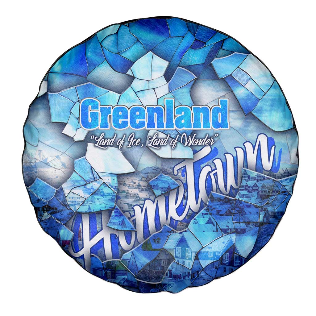 Greenland Hometown Spare Tire Cover Land of Ice Land of Wonder Land of Heart