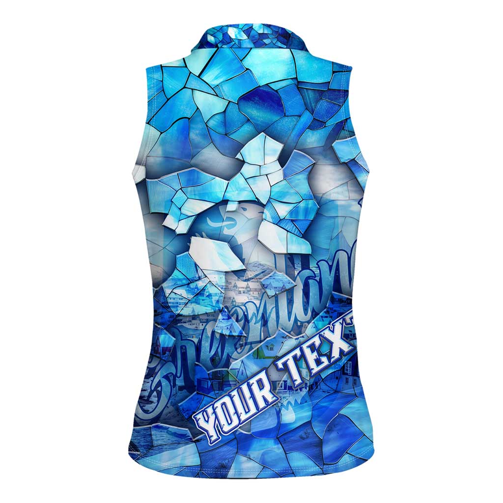 Greenland Hometown Women Sleeveless Polo Shirt Land of Ice Land of Wonder Land of Heart