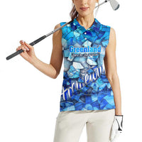 Greenland Hometown Women Sleeveless Polo Shirt Land of Ice Land of Wonder Land of Heart