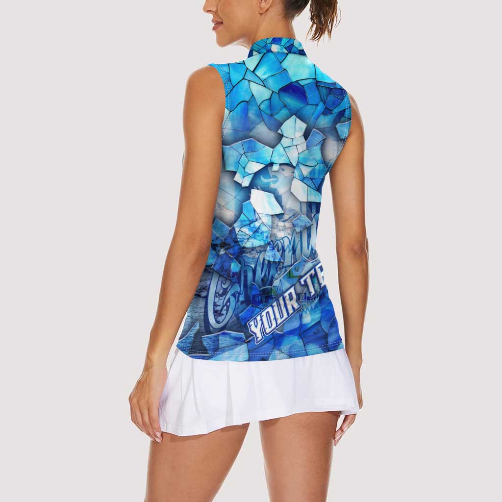 Greenland Hometown Women Sleeveless Polo Shirt Land of Ice Land of Wonder Land of Heart