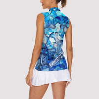 Greenland Hometown Women Sleeveless Polo Shirt Land of Ice Land of Wonder Land of Heart