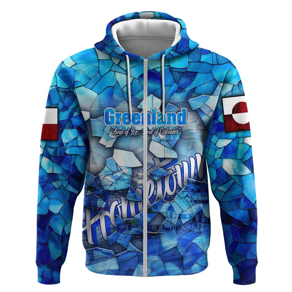 Greenland Hometown Zip Hoodie Land of Ice Land of Wonder Land of Heart