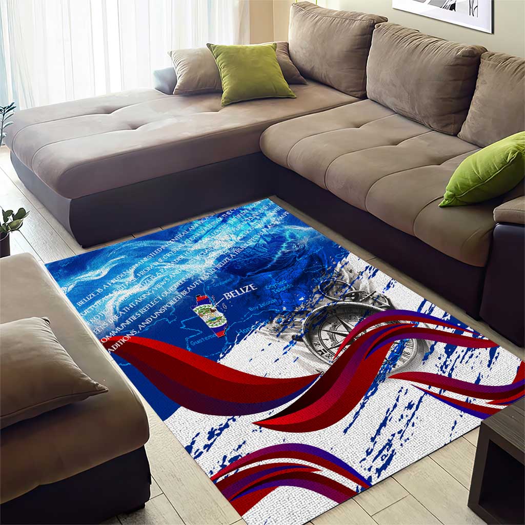 Belize One Flag One Heart Area Rug Caribbean Heartbeat - Where Compass Meets Culture