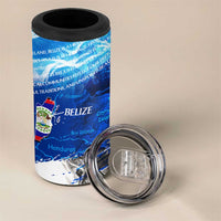 Belize One Flag One Heart 4 in 1 Can Cooler Tumbler Caribbean Heartbeat - Where Compass Meets Culture