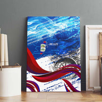Belize One Flag One Heart Canvas Wall Art Caribbean Heartbeat - Where Compass Meets Culture