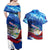 Belize One Flag One Heart Couples Matching Off Shoulder Maxi Dress and Hawaiian Shirt Caribbean Heartbeat - Where Compass Meets Culture