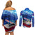 Belize One Flag One Heart Couples Matching Off Shoulder Short Dress and Long Sleeve Button Shirt Caribbean Heartbeat - Where Compass Meets Culture