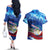 Belize One Flag One Heart Couples Matching Off The Shoulder Long Sleeve Dress and Hawaiian Shirt Caribbean Heartbeat - Where Compass Meets Culture