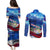 Belize One Flag One Heart Couples Matching Puletasi and Long Sleeve Button Shirt Caribbean Heartbeat - Where Compass Meets Culture