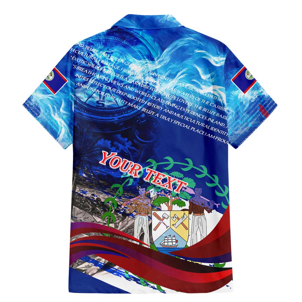 Belize One Flag One Heart Family Matching Mermaid Dress and Hawaiian Shirt Caribbean Heartbeat - Where Compass Meets Culture