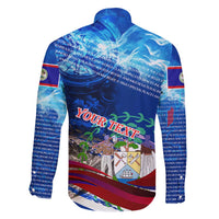 Belize One Flag One Heart Family Matching Puletasi and Hawaiian Shirt Caribbean Heartbeat - Where Compass Meets Culture