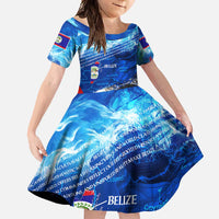 Belize One Flag One Heart Family Matching Summer Maxi Dress and Hawaiian Shirt Caribbean Heartbeat - Where Compass Meets Culture