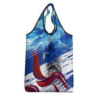 Belize One Flag One Heart Grocery Bag Caribbean Heartbeat - Where Compass Meets Culture