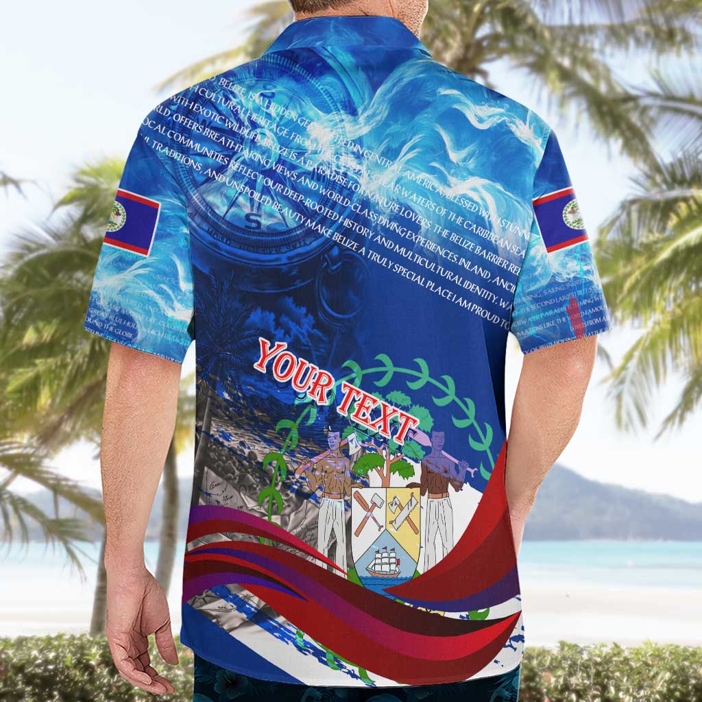 Belize One Flag One Heart Hawaiian Shirt Caribbean Heartbeat - Where Compass Meets Culture
