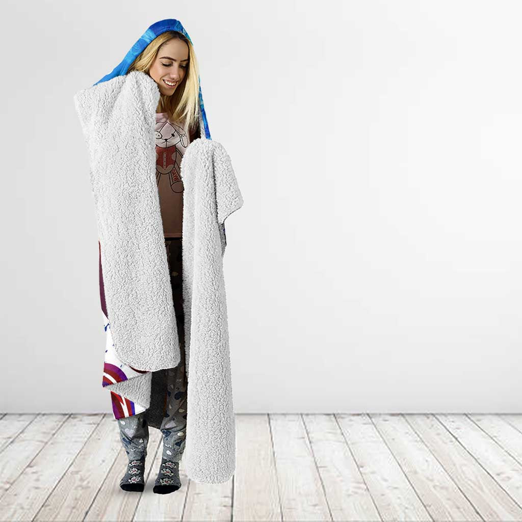Belize One Flag One Heart Hooded Blanket Caribbean Heartbeat - Where Compass Meets Culture