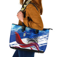 Belize One Flag One Heart Leather Tote Bag Caribbean Heartbeat - Where Compass Meets Culture