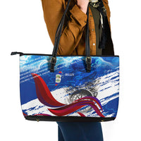 Belize One Flag One Heart Leather Tote Bag Caribbean Heartbeat - Where Compass Meets Culture