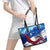Belize One Flag One Heart Leather Tote Bag Caribbean Heartbeat - Where Compass Meets Culture