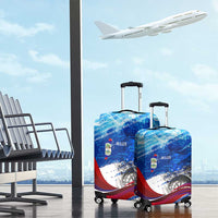 Belize One Flag One Heart Luggage Cover Caribbean Heartbeat - Where Compass Meets Culture