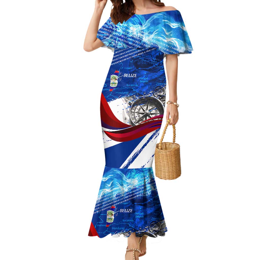 Belize One Flag One Heart Mermaid Dress Caribbean Heartbeat - Where Compass Meets Culture