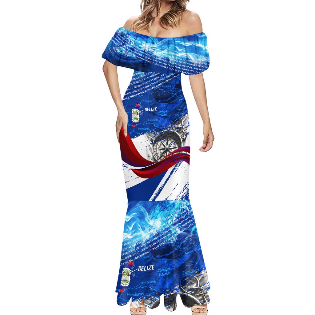 Belize One Flag One Heart Mermaid Dress Caribbean Heartbeat - Where Compass Meets Culture