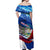 Belize One Flag One Heart Off Shoulder Maxi Dress Caribbean Heartbeat - Where Compass Meets Culture