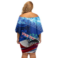 Belize One Flag One Heart Off Shoulder Short Dress Caribbean Heartbeat - Where Compass Meets Culture
