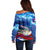 Belize One Flag One Heart Off Shoulder Sweater Caribbean Heartbeat - Where Compass Meets Culture