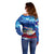 Belize One Flag One Heart Off Shoulder Sweater Caribbean Heartbeat - Where Compass Meets Culture
