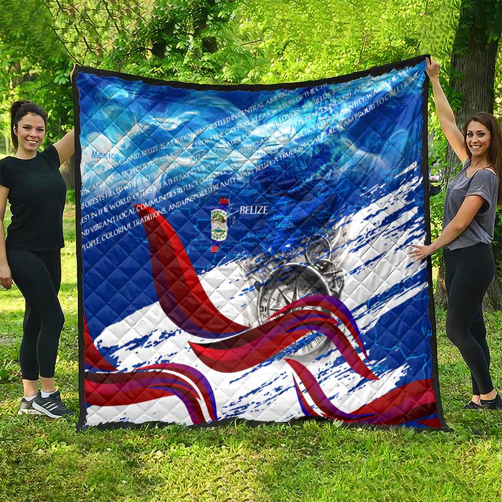 Belize One Flag One Heart Quilt Caribbean Heartbeat - Where Compass Meets Culture