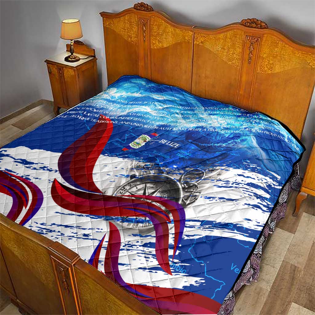 Belize One Flag One Heart Quilt Caribbean Heartbeat - Where Compass Meets Culture