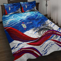 Belize One Flag One Heart Quilt Bed Set Caribbean Heartbeat - Where Compass Meets Culture